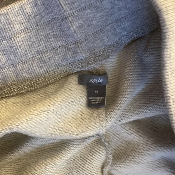Grey Aerie sweat shorts with white stitching on sides!! - Picture 3 of 3
